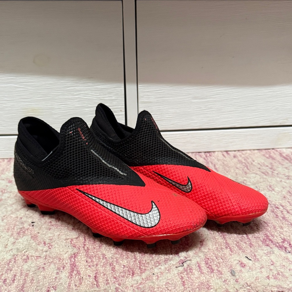 Nike Black and Red Soccer Cleats